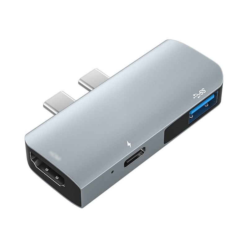 Usb C Hub 3-In-1 Aluminum Compact - Ultra-Fast 5 Gbps Data Transfer Thunderbolt 3 Hub for Travel On The Go Laptop Multiple Devices - Image 2