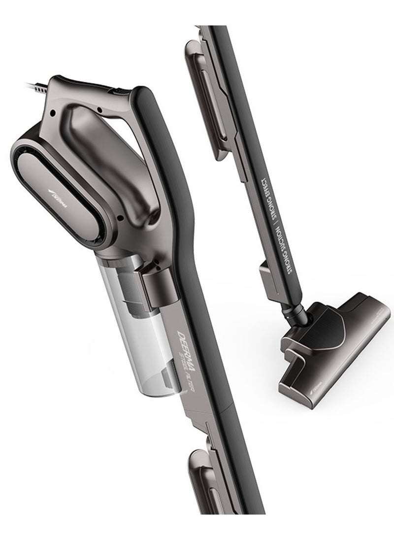 Dx700S 2-in-1 portable vertical vacuum cleaner with large capacity dust box low-noise triple filter dust collector unique and distinctive design latest version gray