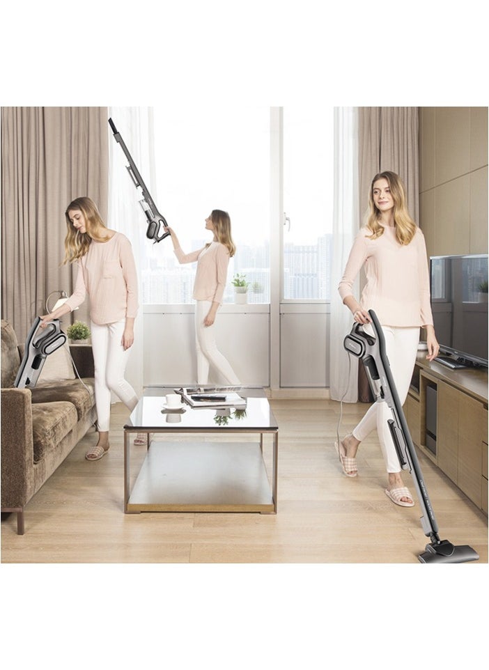 Dx700S 2-in-1 portable vertical vacuum cleaner with large capacity dust box low-noise triple filter dust collector unique and distinctive design latest version gray