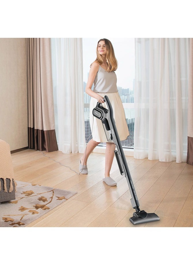 Dx700S 2-in-1 portable vertical vacuum cleaner with large capacity dust box low-noise triple filter dust collector unique and distinctive design latest version gray