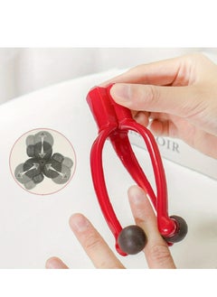 Generic Portable Finger Massager With 3 Rollers - Enhances Blood Flow, Reduces Swelling, Ideal For Arthritis Relief,Hand clip,Migraine And Tension Relief Acupressure Clip - Thumb Acupoint Massage  - Image 1