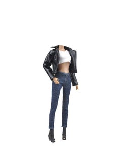 E-TING Leather Coat Suit Cool Wild Motorcycle Style Couple Clothes For Dolls (Girl)  - Image 2