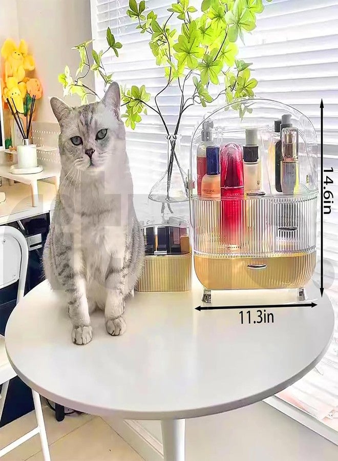 Ostin Makeup organizer with lid, Waterproof & Dustproof large makeup organizer for vanity,skin care make up organizers and storage. - Image 2