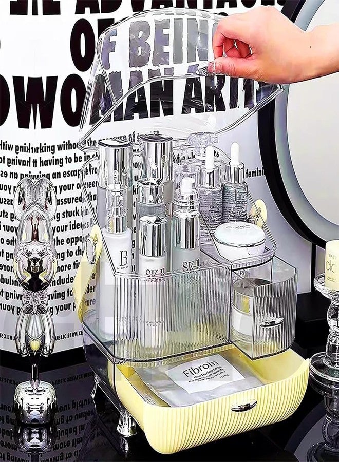 Ostin Makeup organizer with lid, Waterproof & Dustproof large makeup organizer for vanity,skin care make up organizers and storage. - Image 3