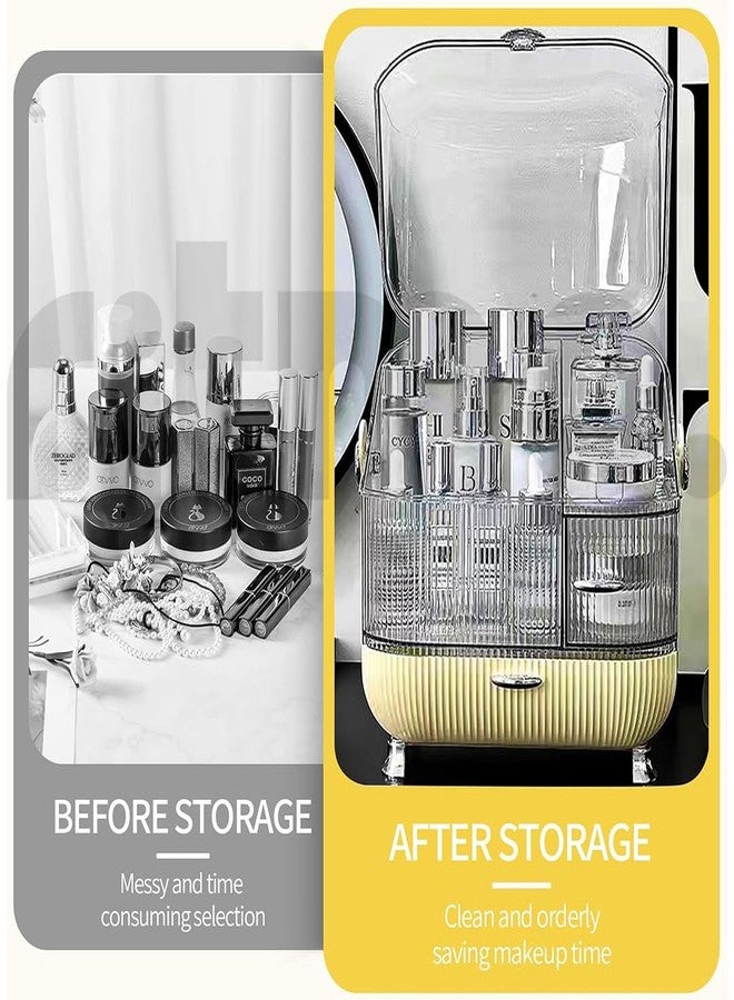 Ostin Makeup organizer with lid, Waterproof & Dustproof large makeup organizer for vanity,skin care make up organizers and storage. - Image 4