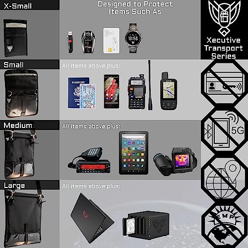 Xtreme Sight Line ~ Faraday Bag for Tablets and Other Medium Size Electronics ~ Data Security for Executive Travel ~ Shoulder Strap Included ~ Tracking/Hacking Defense - Image 4