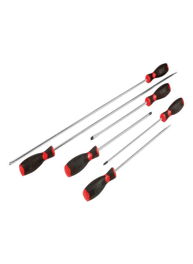 Performance Tool W30898 Non-Slip Screwdriver Set with Magnetic Tips - 6 Piece, Chrome Vanadium Steel, Comfortable Molded Grips, US Patent D693201 - Image 2