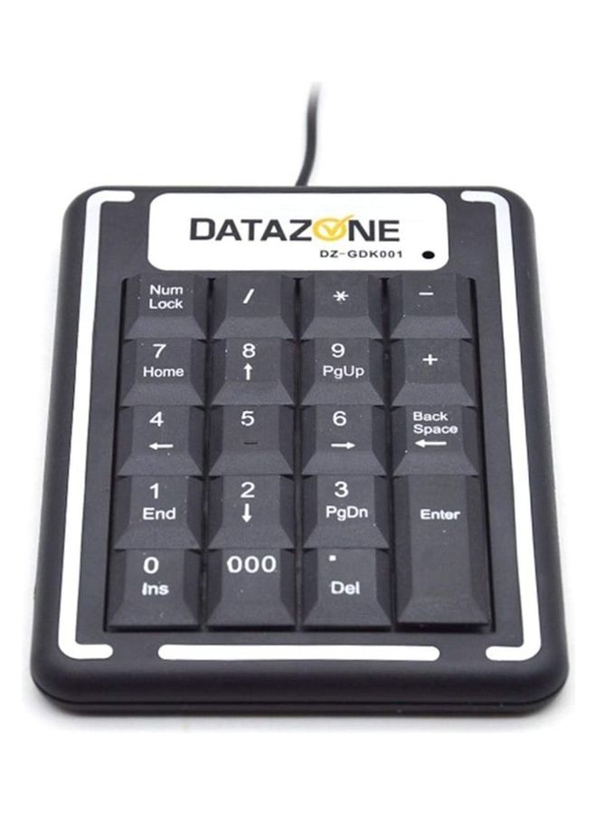 Datazone Small Numerical USB Keyboard For Accounting Calculations Black - Image 1