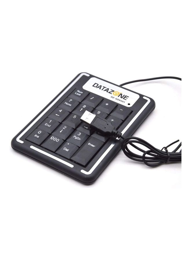 Datazone Small Numerical USB Keyboard For Accounting Calculations Black - Image 2