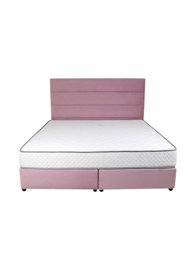 Bed and Mattress Zone Serenity Upholstered Bed 200 X 180 King Size Pink Color  - Image 1
