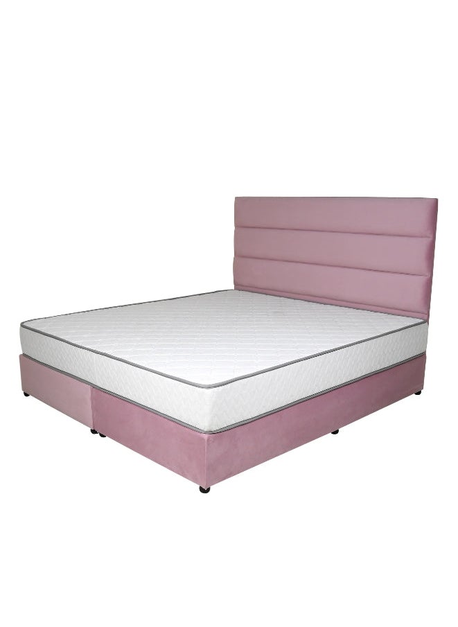 Bed and Mattress Zone Serenity Upholstered Bed 200 X 180 King Size Pink Color  - Image 2