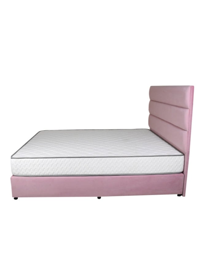 Bed and Mattress Zone Serenity Upholstered Bed 200 X 180 King Size Pink Color  - Image 3