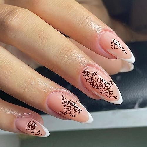 Mezerdoo Abstract Lady Face Pattern Nail Stamping Plates Set 2pcs Flower Leaf Graffiti Fun Nail Stamper Plate Figure Rose Star Heart Nail Stamp Plates Geometry Graffiti Striped Nails Art Template Plates Mold - Image 5