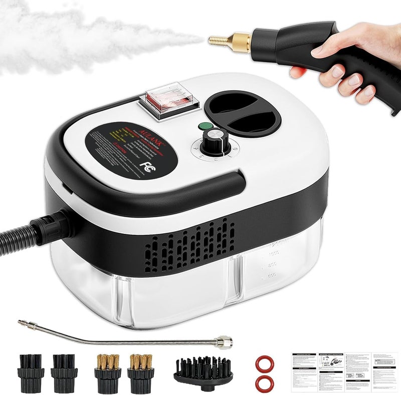 Ankila Handheld High-Portable Car Steamer For Auto Detailing,Steam Cleaner For Home,Temperature Pressurized Steam Cleaner,Steam Cleaning Machine For Furniture,Kitchen,Grout,Floor,Tile (White) - Image 1