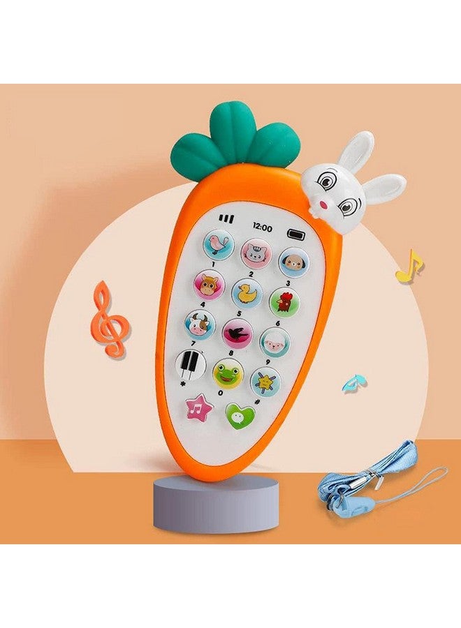 Niku Mobile Phone Musical Toy for Kids Baby Toddler | Carrot/Rabbit face | 20 Musical Animal Sound Toy | Birthday Party Gifts for Girl Boy (Multicolor) - Image 1