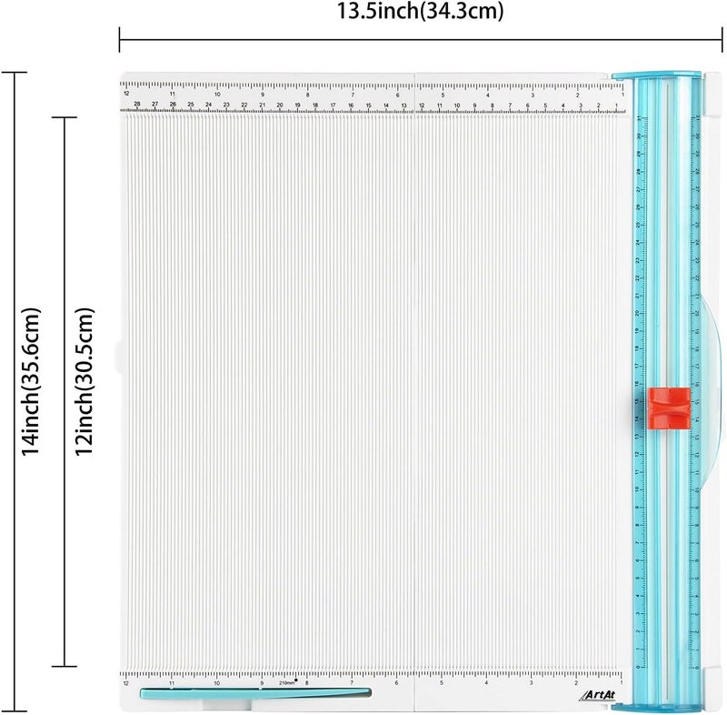 ArtAt 12"x12" Paper Trimmer & Scoring Board - Precise Cutting & Scoring Tool for DIY Crafts, Cards, Envelopes, Scrapbooking & More - Image 5