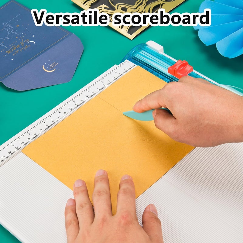 ArtAt 12"x12" Paper Trimmer & Scoring Board - Precise Cutting & Scoring Tool for DIY Crafts, Cards, Envelopes, Scrapbooking & More - Image 2