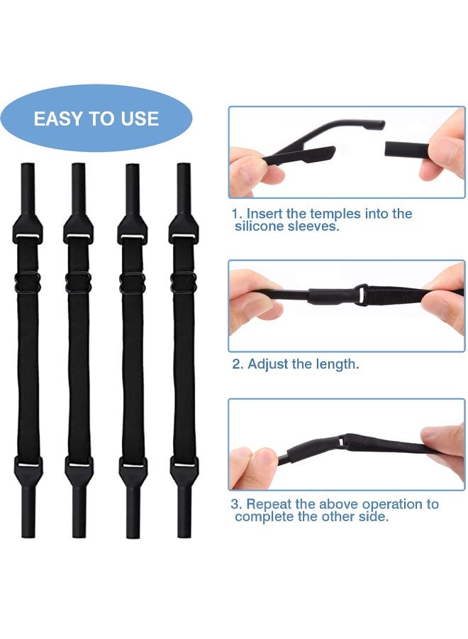 4 Adjustable Straps For Sunglasses, Sports Glasses Anti-Slip Elastic Silicone Straps, Glasses Cord For Men Women - Image 5