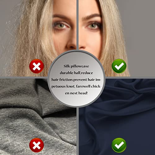 Suatien Silk Pillowcase for Hair and Skin,Soft,Breathable and Sliky 100% Standard Size Pillow Cases Set of 2,Both Sides Natural Mulberry Silk Pillowcases with Hidden Zipper(Standard Size 20"X 26",2pcs) - Image 5