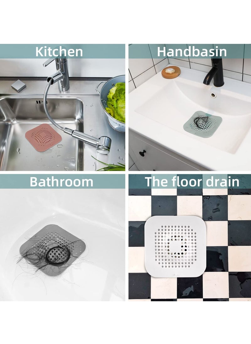 Y&D 4-Pack Universal Silicone Strainer Set - Perfect for Bathrooms, Tubs, and Kitchens. Say Goodbye to Clogs  - Image 2