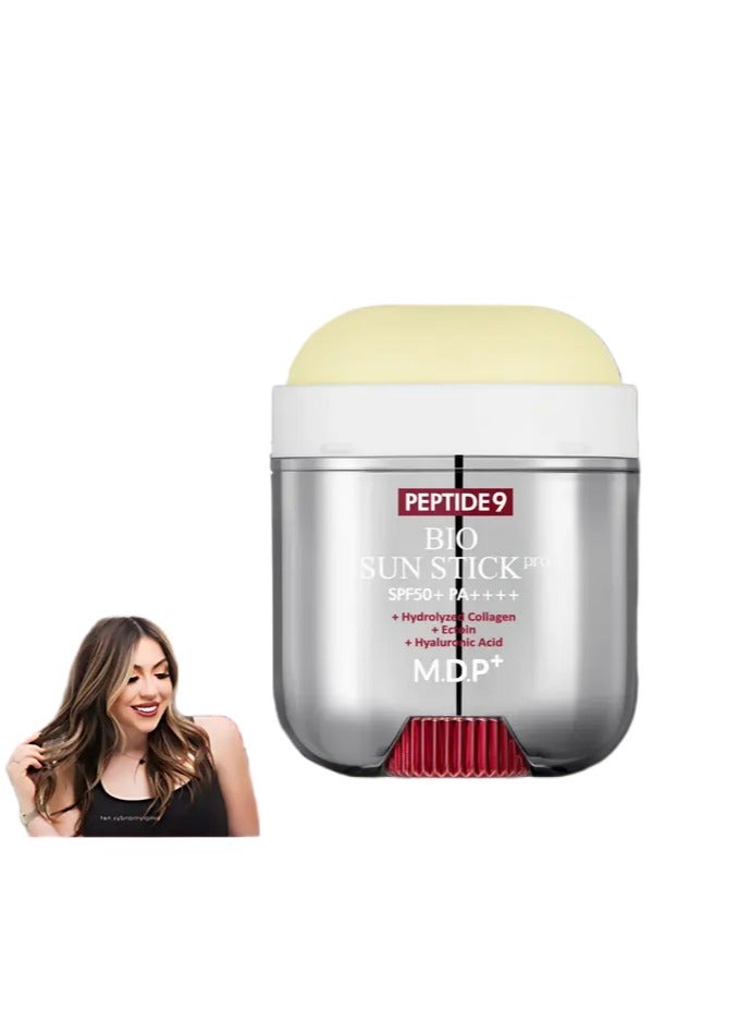 MEDIPEEL MDP+ Peptide 9 Bio Sun Stick Pro Sun Screen Anti Wrinkle Unisex Sun Stick, Peptide 9 Bio Sun Stick SPF50+, Portable UV Protection Sunscreen Stick - Image 1