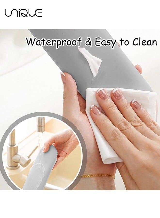 Unique Silicone Makeup Brush Bag, Portable Makeup Bag Makeup Bag Travel Essentials Makeup Brush Bag Waterproof Brush Organizer - Grey - Image 4