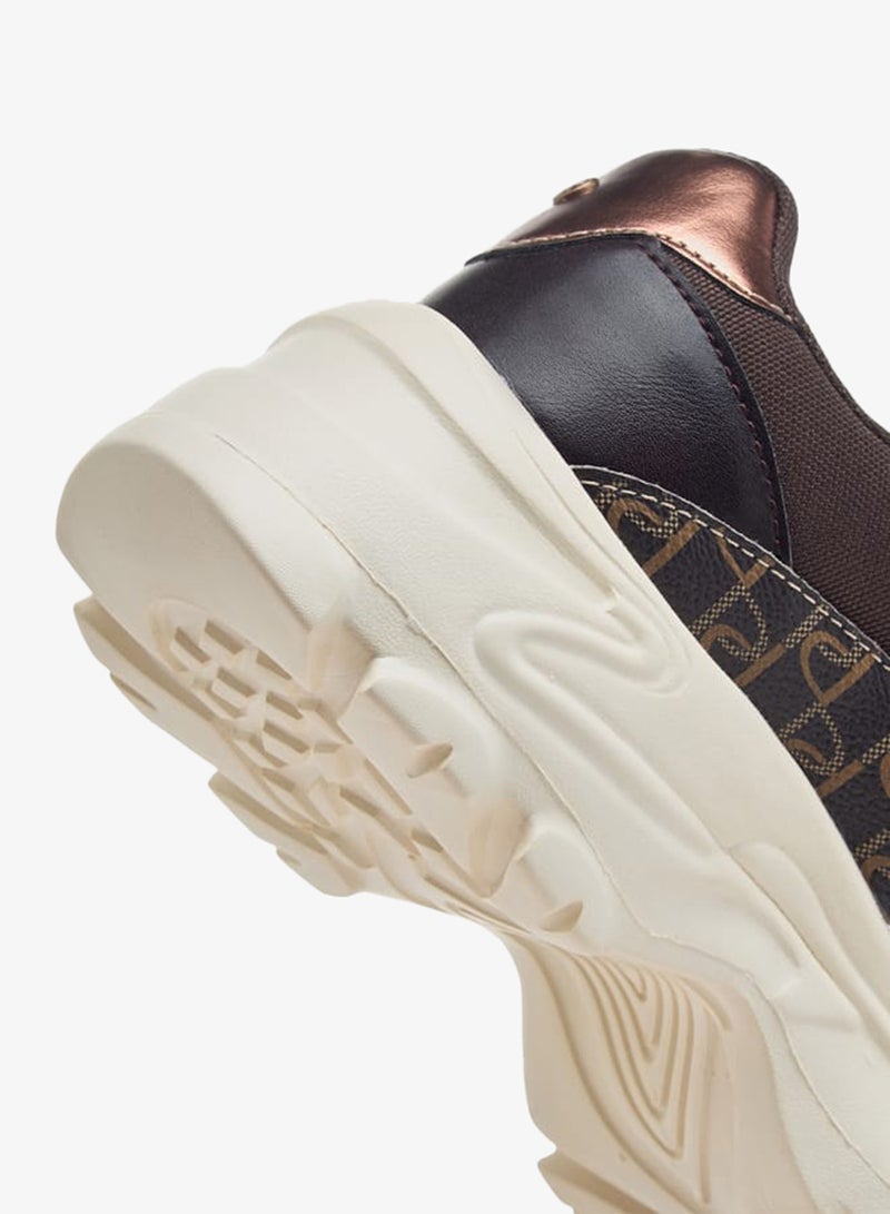 بابريكا سنيكرز نسائي بكعب عريض ورباط - Image 4