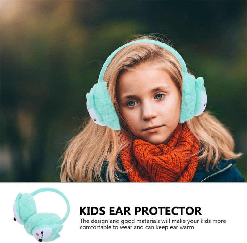 2Pcs Winter Earmuffs Soft Warm Ear Covers Lightweight Cozy Ear Warmers for Boys and Cold Weather Protection Pink and Lake Blue - Image 3