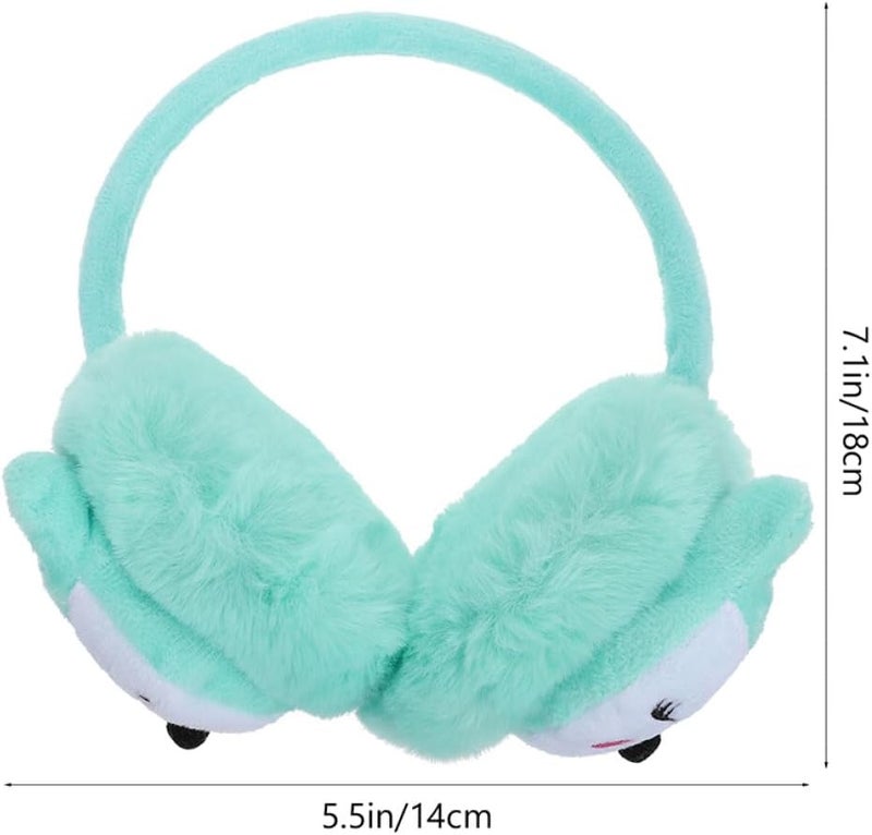 2Pcs Winter Earmuffs Soft Warm Ear Covers Lightweight Cozy Ear Warmers for Boys and Cold Weather Protection Pink and Lake Blue - Image 2