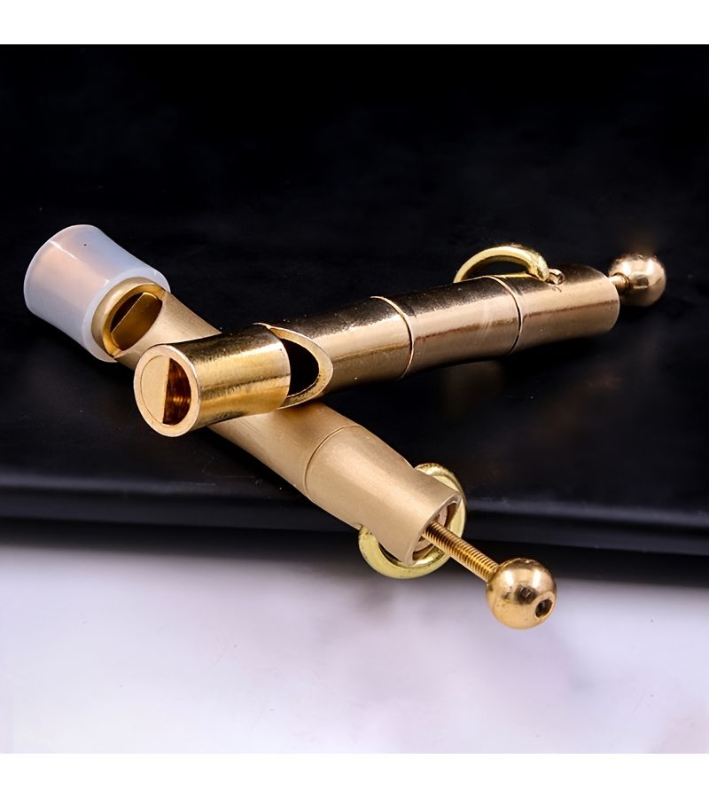 Smooth Surface Bird Whistle With Tooth Guard Metal Hunting Tool Adjustable Sound Imitates Bird Calls Survival Outdoor Equipment - Image 3