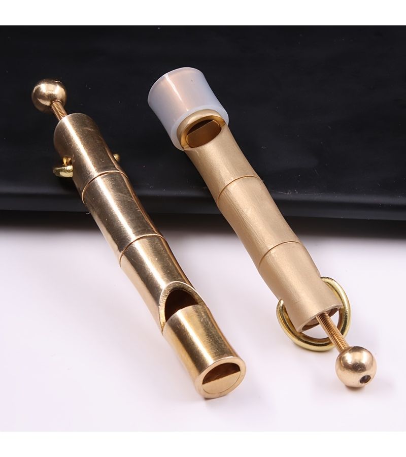 Smooth Surface Bird Whistle With Tooth Guard Metal Hunting Tool Adjustable Sound Imitates Bird Calls Survival Outdoor Equipment - Image 1