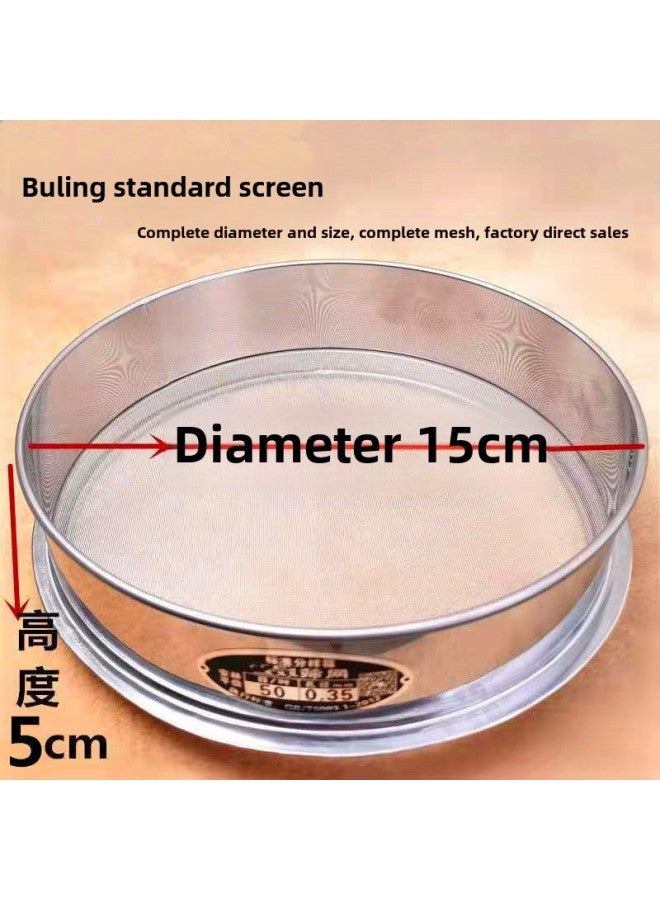 Flour Sieve 304 Stainless Steel Screen Sand Ultrafine Filter Screen Washing Sesame Sieve Rice Sieve Standard Score-Specification:15cm Diameter 304 Full Body Stainless Steel-Colour:40 Mesh Flour Sieve (20cm Special Price)  - Image 1