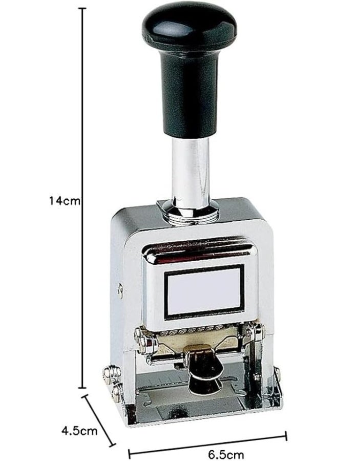 كيه دبليو تريو مجموعة طوابع رقمية معدنية ذاتية الحبر مكونة من 10 أرقام، آلة ترقيم أوتوماتيكية، أدوات مكتبية للمكتب المنزلي والمدرسة للترقيم المتتالي والمكرر باستخدام قلم رقمي ووسادة حبر - Image 3
