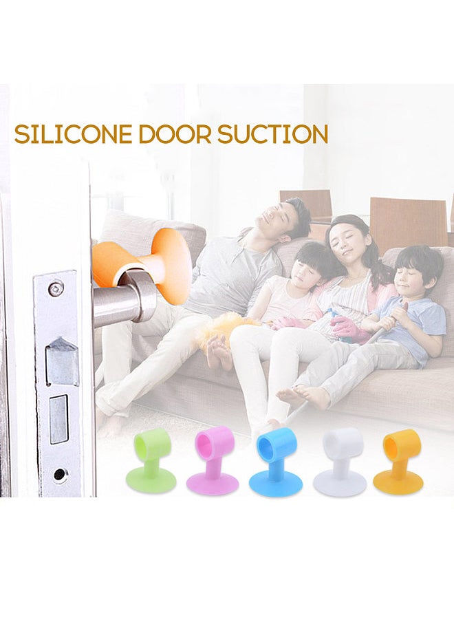 1Pc Silicone Door Suction Punching Free Anti-collision Glass Buffer Door Resistance Toilet Door Wall Suction Mixed  - Image 4