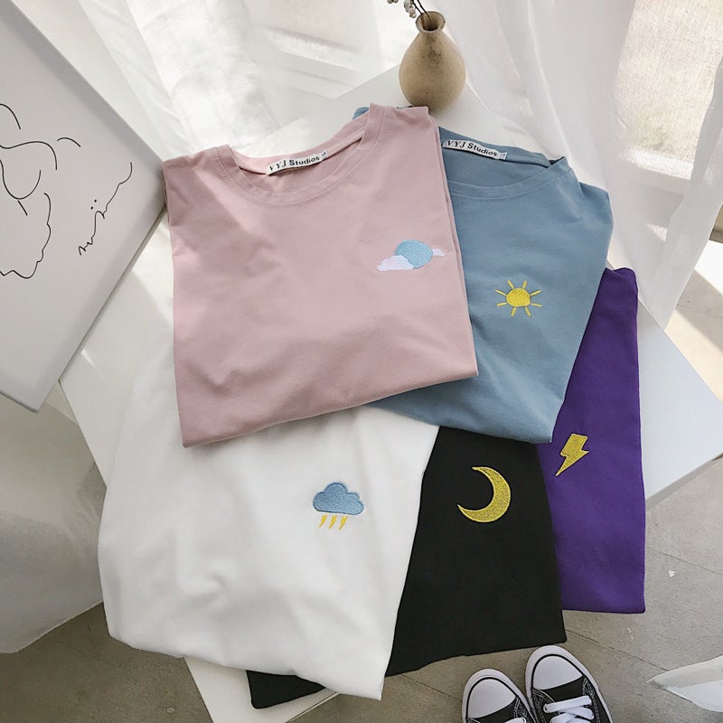 Summer New ins Top Boys Short-sleeved T-shirt Fashionable Korean Loose Couple Half-sleeved tee Teenagers T-shirt - Image 3