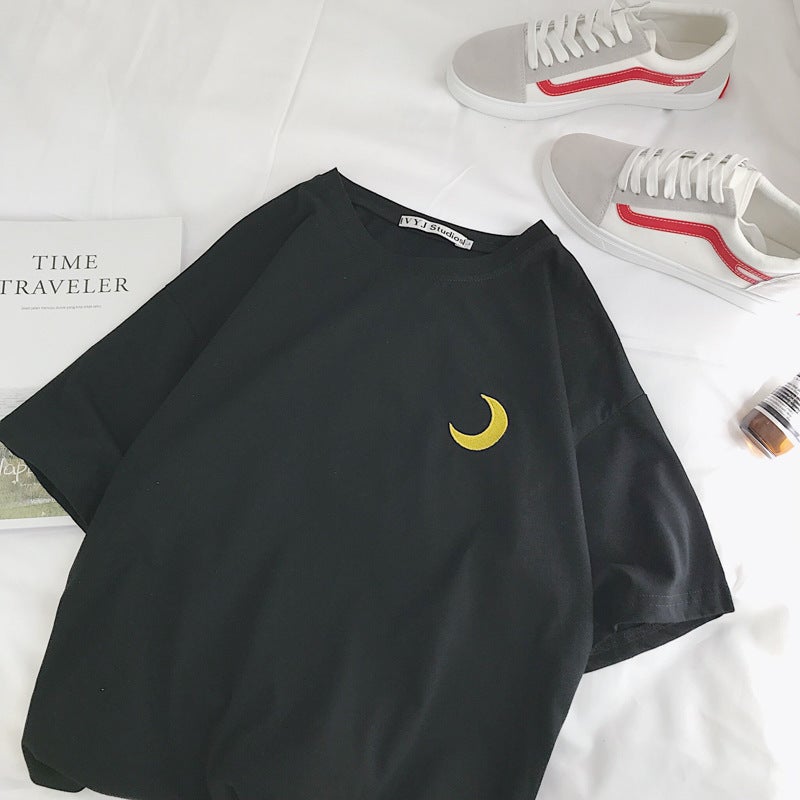 Summer New ins Top Boys Short-sleeved T-shirt Fashionable Korean Loose Couple Half-sleeved tee Teenagers T-shirt - Image 1