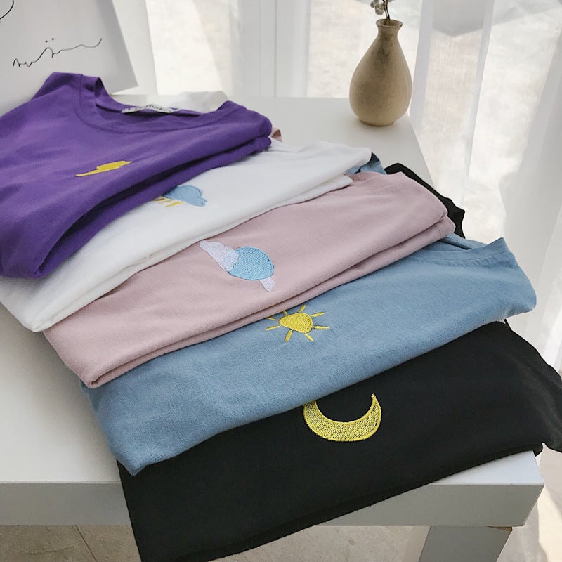 Summer New ins Top Boys Short-sleeved T-shirt Fashionable Korean Loose Couple Half-sleeved tee Teenagers T-shirt - Image 5