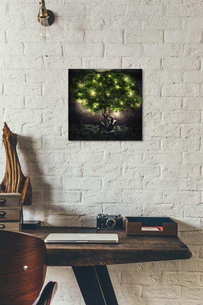 Cortesi Home 'Dear Darkness' by Mario Sanchez Nevado, Canvas Wall Art, 12"x12" - Image 4