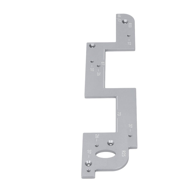Woodworking Router Template 6mm Silver Aluminum Alloy Wear Resistant - Accurate Position System Slotting Template for Home Office Furniture Installation & DIY Enthusiasts - Image 5