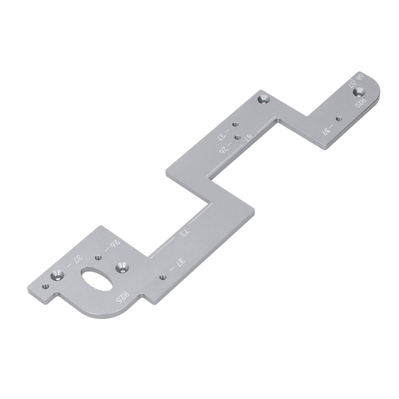 Woodworking Router Template 6mm Silver Aluminum Alloy Wear Resistant - Accurate Position System Slotting Template for Home Office Furniture Installation & DIY Enthusiasts - Image 4