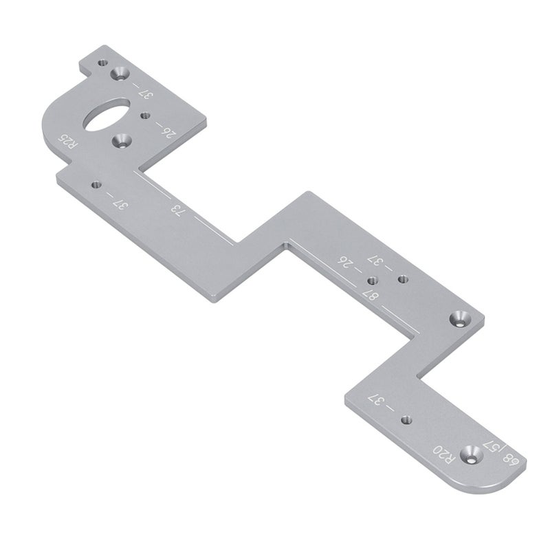 Woodworking Router Template 6mm Silver Aluminum Alloy Wear Resistant - Accurate Position System Slotting Template for Home Office Furniture Installation & DIY Enthusiasts - Image 2