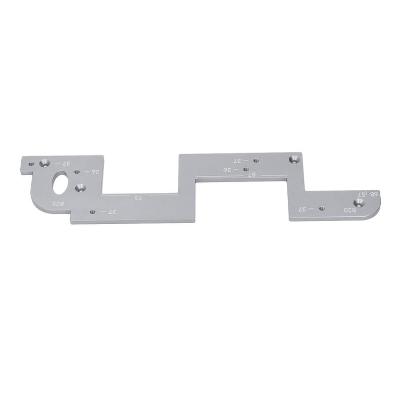 Woodworking Router Template 6mm Silver Aluminum Alloy Wear Resistant - Accurate Position System Slotting Template for Home Office Furniture Installation & DIY Enthusiasts - Image 3