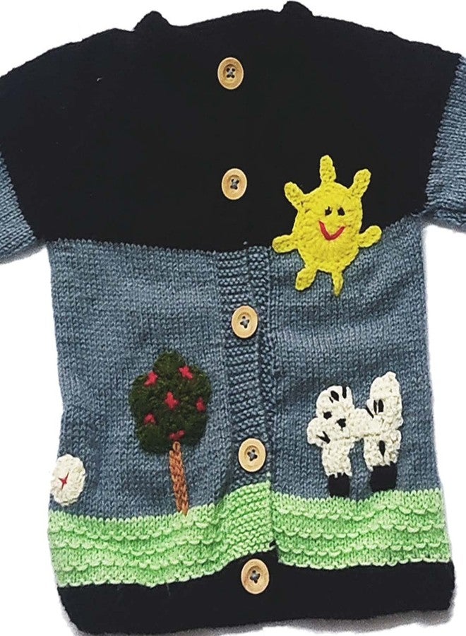 Cute Collection مجموعة رائعة من كنزات الصوف المصنوعة يدويًا والمفتوحة من الأمام، مع قبعة وجوارب، مناسبة للأطفال من عمر 6 إلى 9 أشهر، بنين وبنات، متعددة الألوان - Image 3