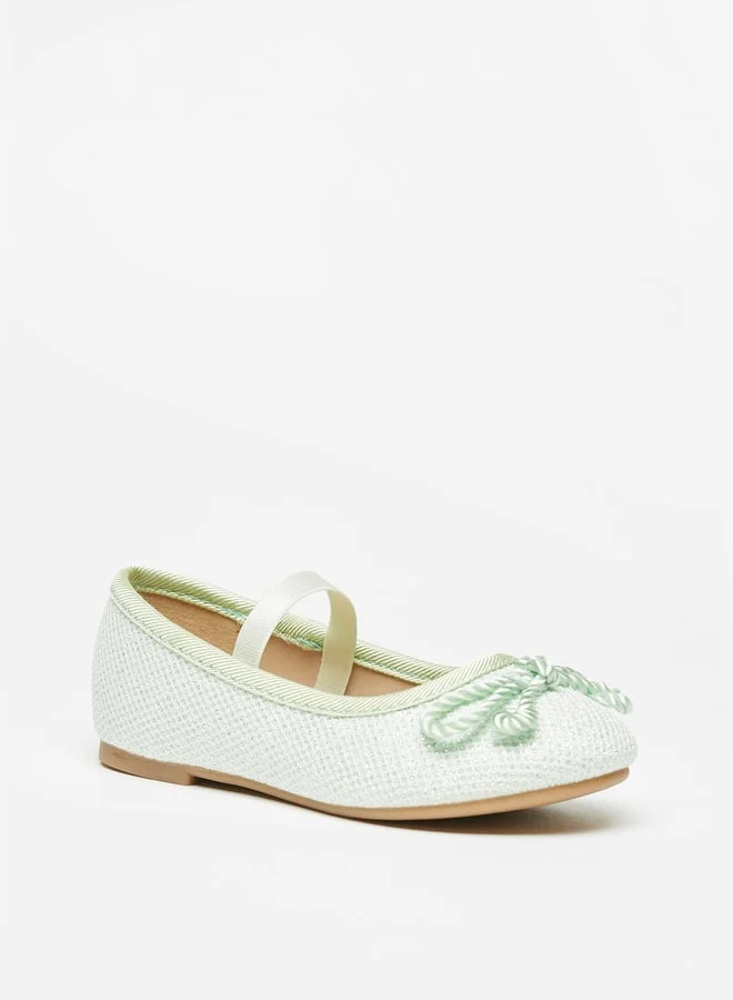Flora Bella By Shoexpress Girl's Bow Accented Round Toe Slip-On Mary Jane Shoes