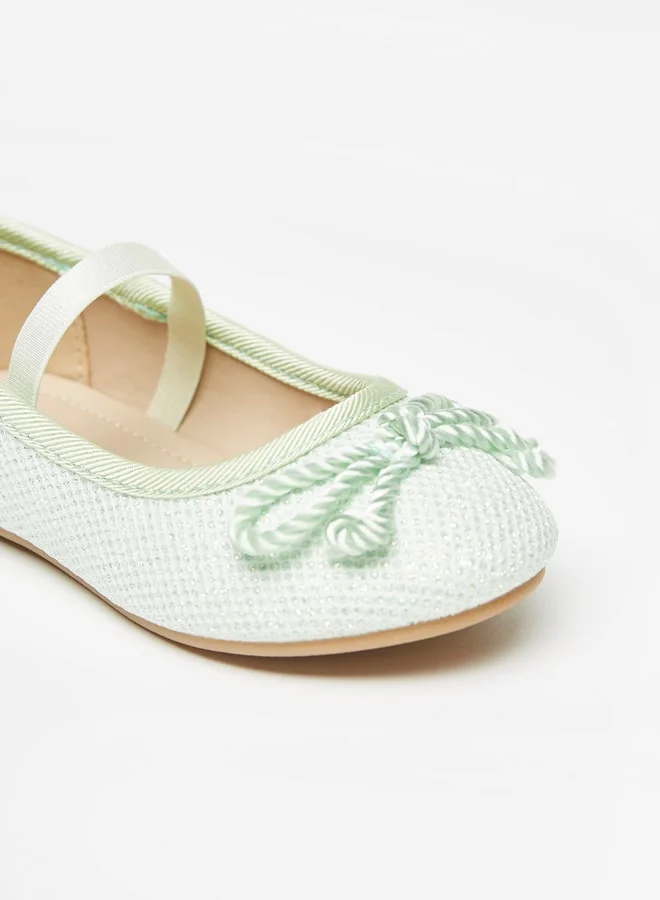 Flora Bella By Shoexpress Girl's Bow Accented Round Toe Slip-On Mary Jane Shoes