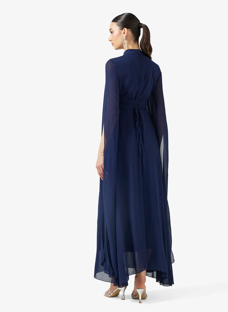 Khizana Dress With Exaggerated Sleeves