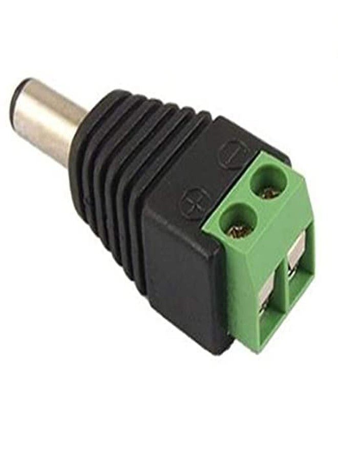 ULTRABYTES DC Pin Connector 12V DC Power Connector 5.5mm x 2.1mm Jack Socket for Led Strip, CCTV Security, Camera Cable Wire Ends Plug Barrel Adapter. (Pack of 10) - Image 1