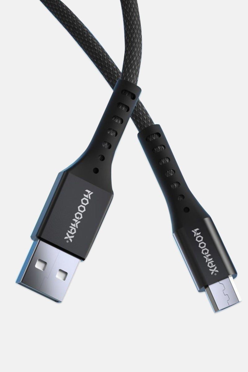 MOOGMAX MX065 Fabric Charger Cable, Black  - Image 2