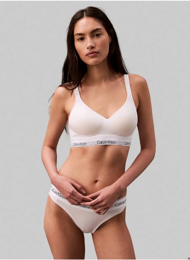 CALVIN KLEIN Women's Lift Bralette - Icon Cotton Modal - Cotton Blend, White