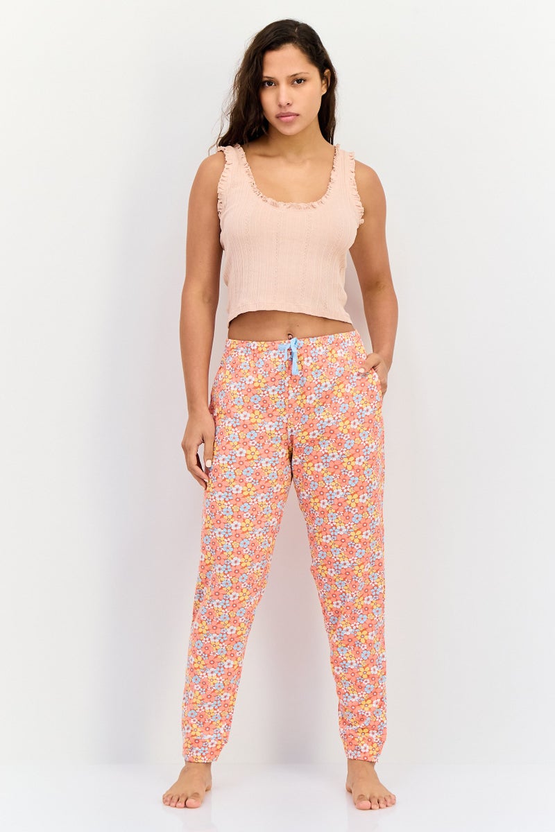 zivame Women Allover Print Drawstring Pajama Pant, Multicolor - Image 3